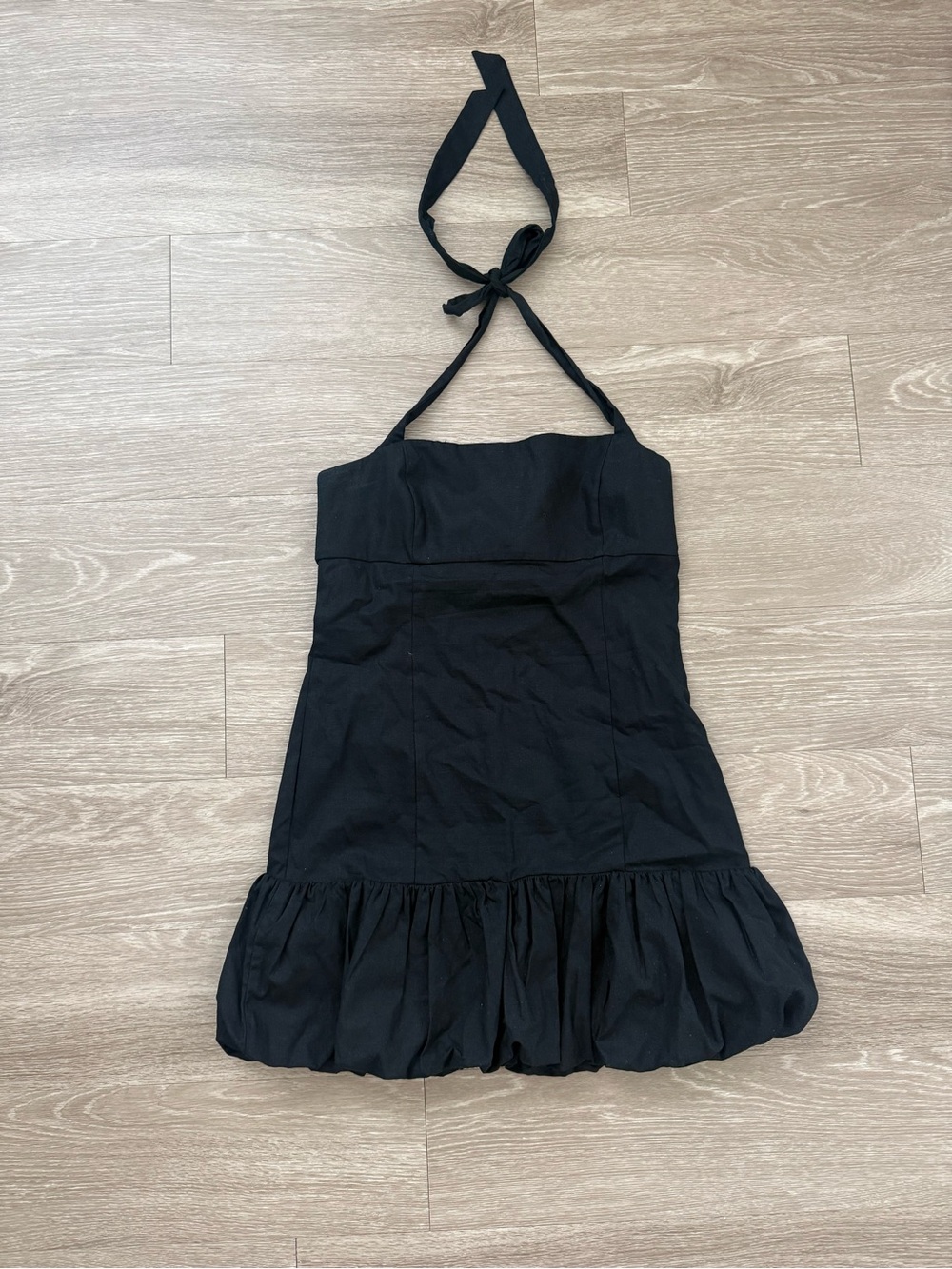 Zara Black Halter Mini Dress